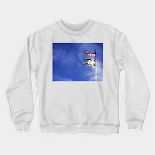 Cemetery and Flags- Post, Texas Crewneck Sweatshirt